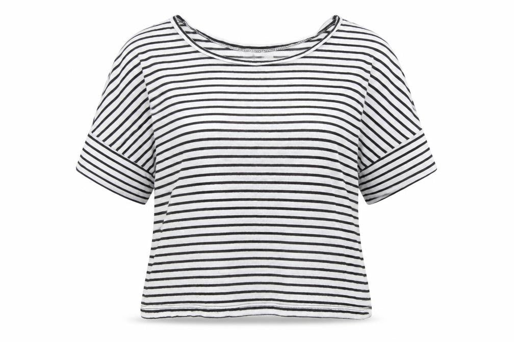 Divided Womens White Striped  Basic Blouse Size M