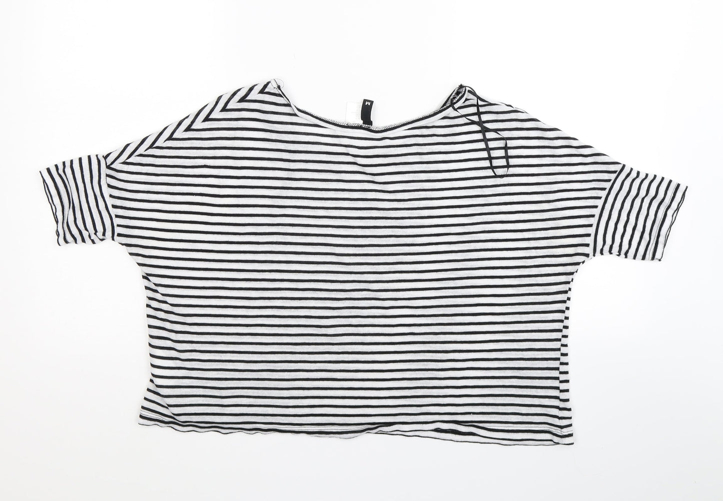 Divided Womens White Striped  Basic Blouse Size M