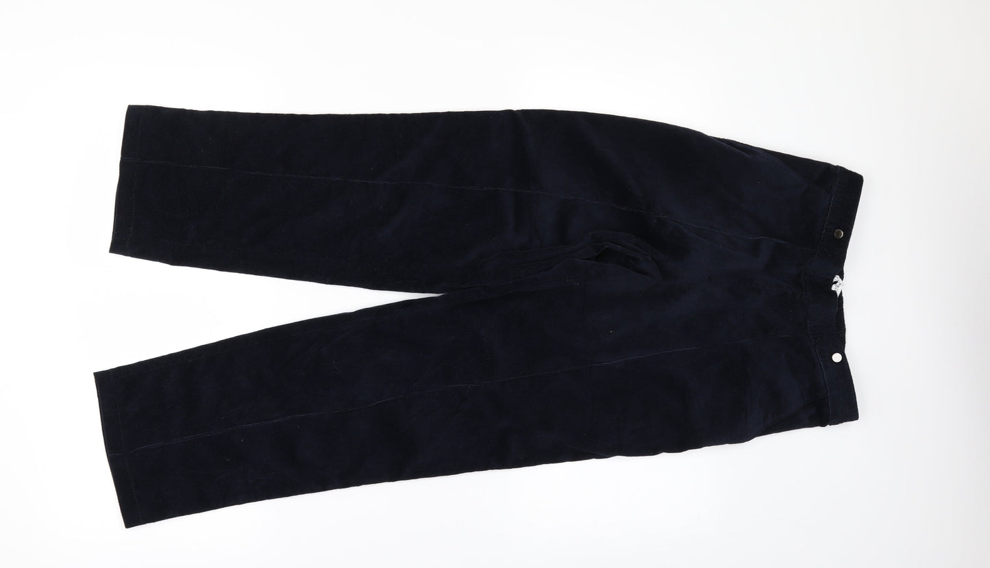 Marks and Spencer Womens Blue  Corduroy Straight Jeans Size 8 L27 in