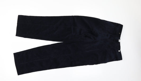 Marks and Spencer Womens Blue  Corduroy Straight Jeans Size 8 L27 in