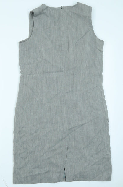 Preloved NEXT Womens Grey   Pencil Dress  Size 12 - Back