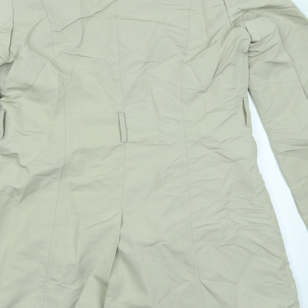 M&S Womens Beige   Overcoat Coat Size 2
