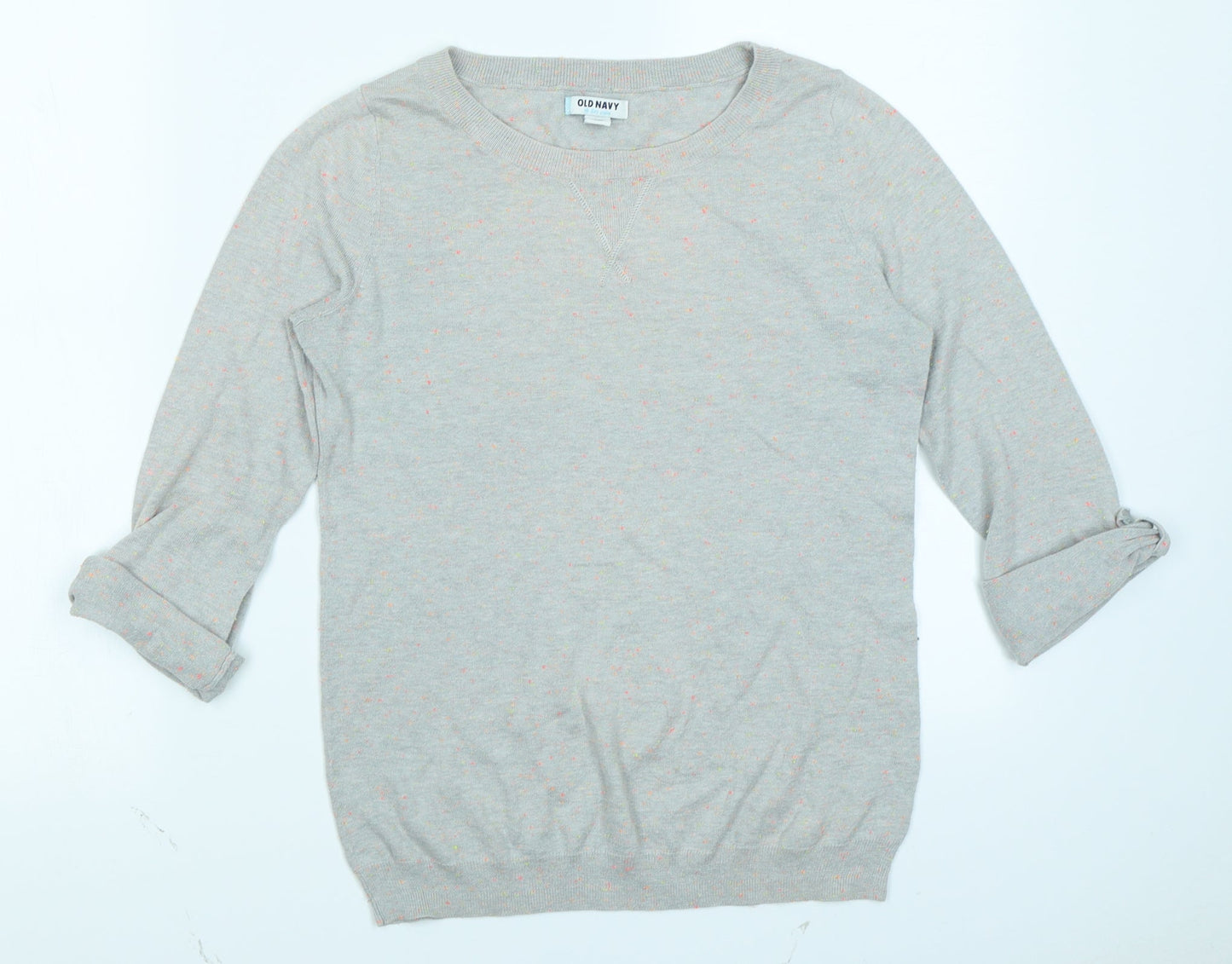 Old Navy Womens Grey Polka Dot Knit Pullover Jumper Size S