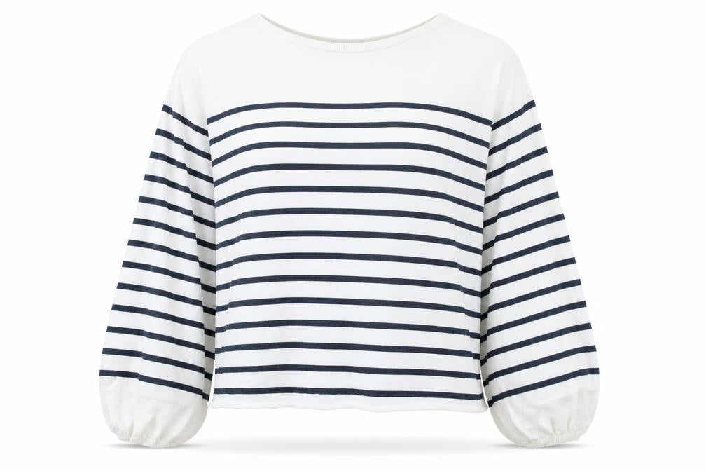H&M Girls White Striped Knit Pullover Jumper Size 13-14 Years