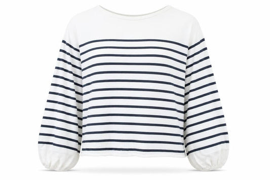 H&M Girls White Striped Knit Pullover Jumper Size 13-14 Years