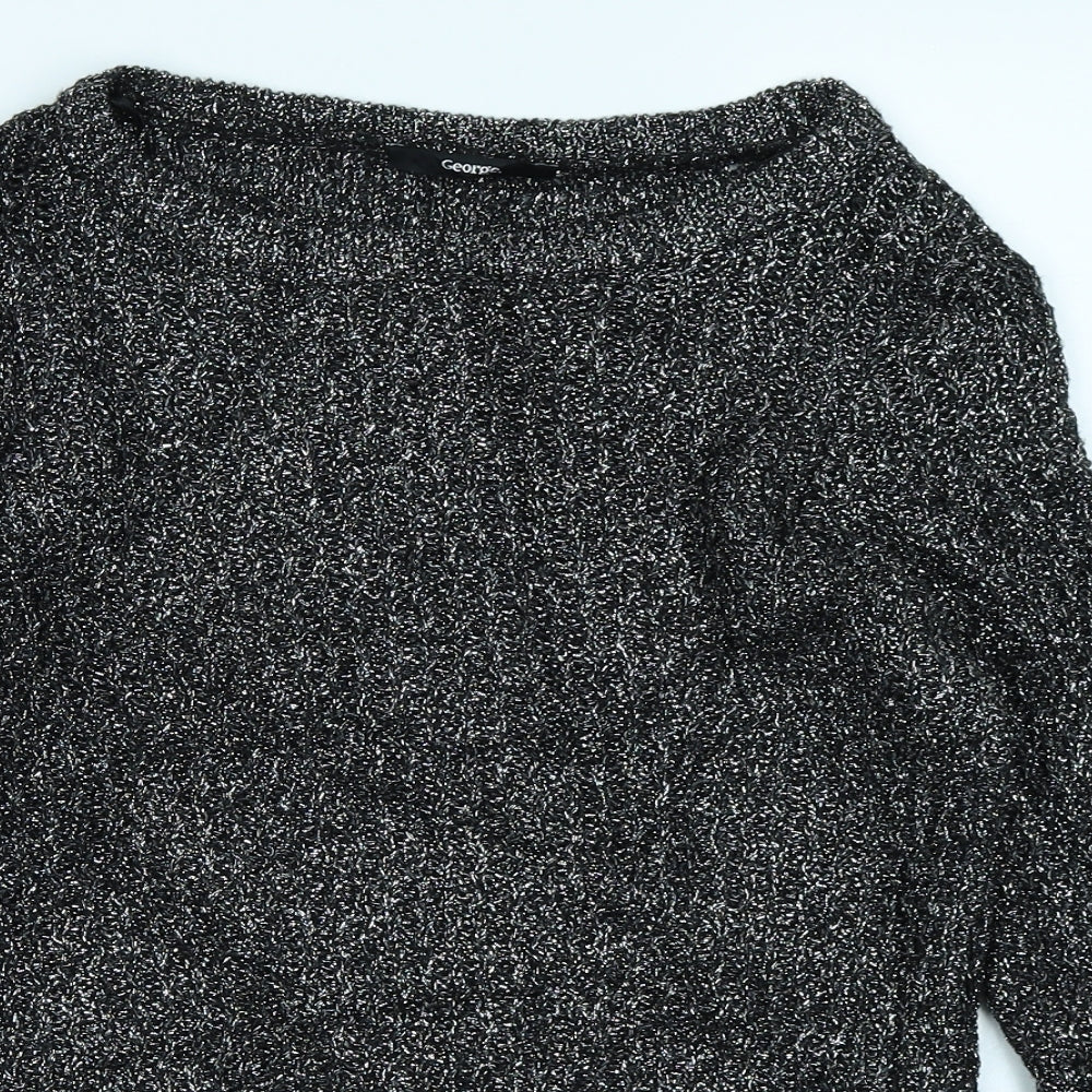George Womens Silver   Pullover Jumper Size 10