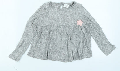 F&F Girls Grey   Basic T-Shirt Size 18-24 Months