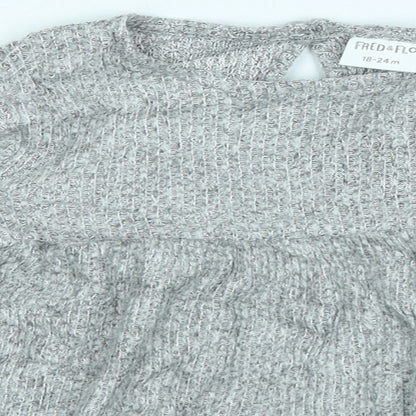 F&F Girls Grey   Basic T-Shirt Size 18-24 Months