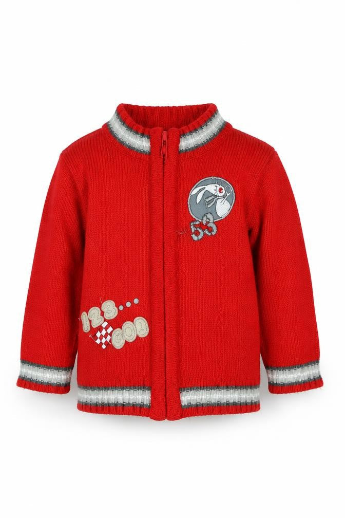 TISSAIA Baby Red  Knit Cardigan Jumper Size 6-9 Months