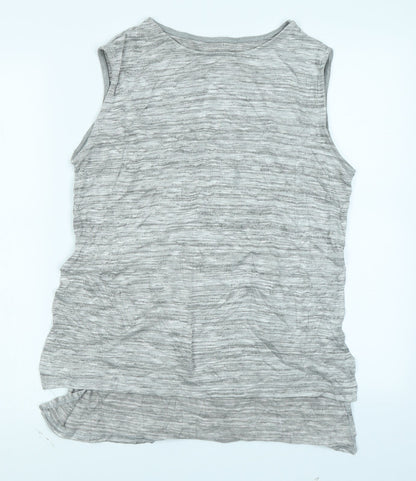 Preloved Boohoo Womens Grey   Basic Tank Size 12 - Front