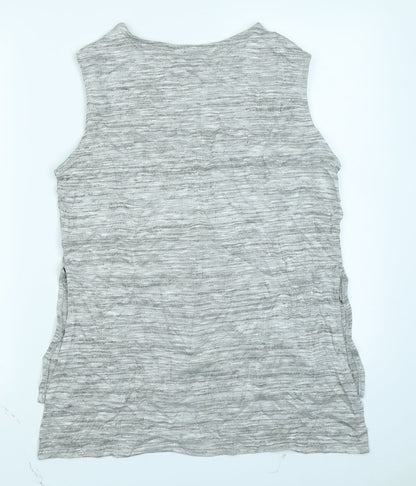 Preloved Boohoo Womens Grey   Basic Tank Size 12 - Back