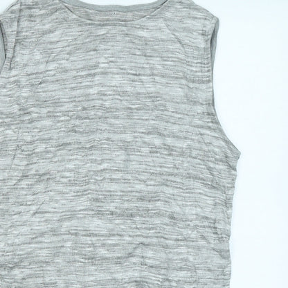 Preloved Boohoo Womens Grey   Basic Tank Size 12 - Detail