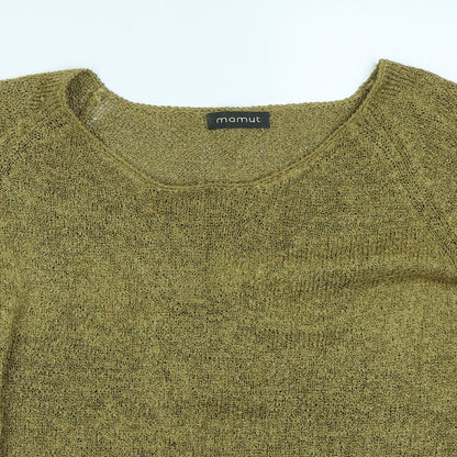 Mamut Womens Yellow  Knit Pullover Jumper Size 12