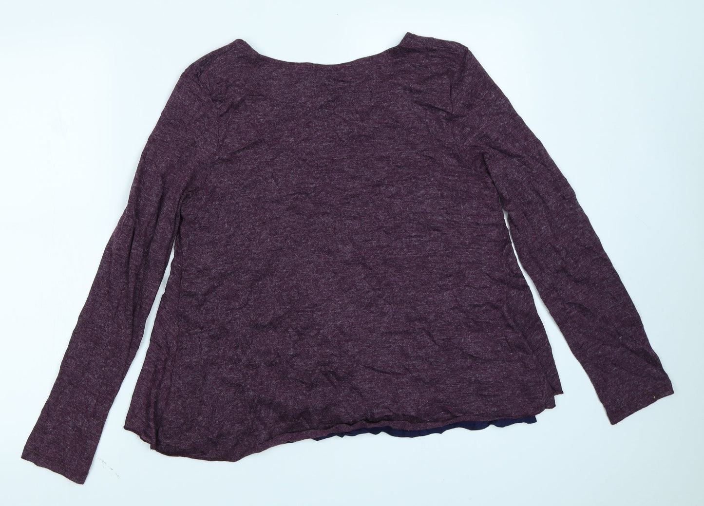 Lily & Me Womens Purple   Basic T-Shirt Size 12