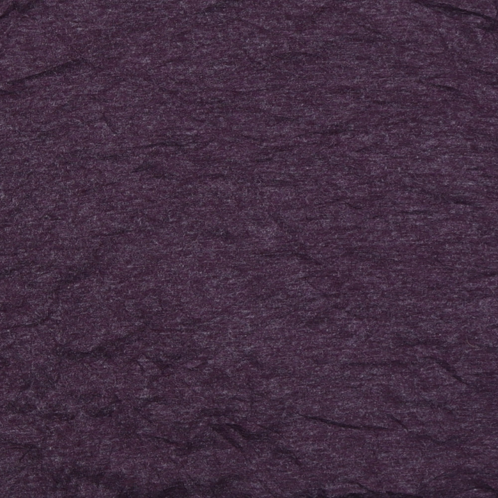 Lily & Me Womens Purple   Basic T-Shirt Size 12