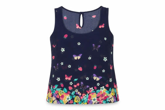 Primark Womens Multicoloured Colourblock  Basic T-Shirt Size 8  - butteflies
