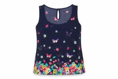 Primark Womens Multicoloured Colourblock  Basic T-Shirt Size 8  - butteflies