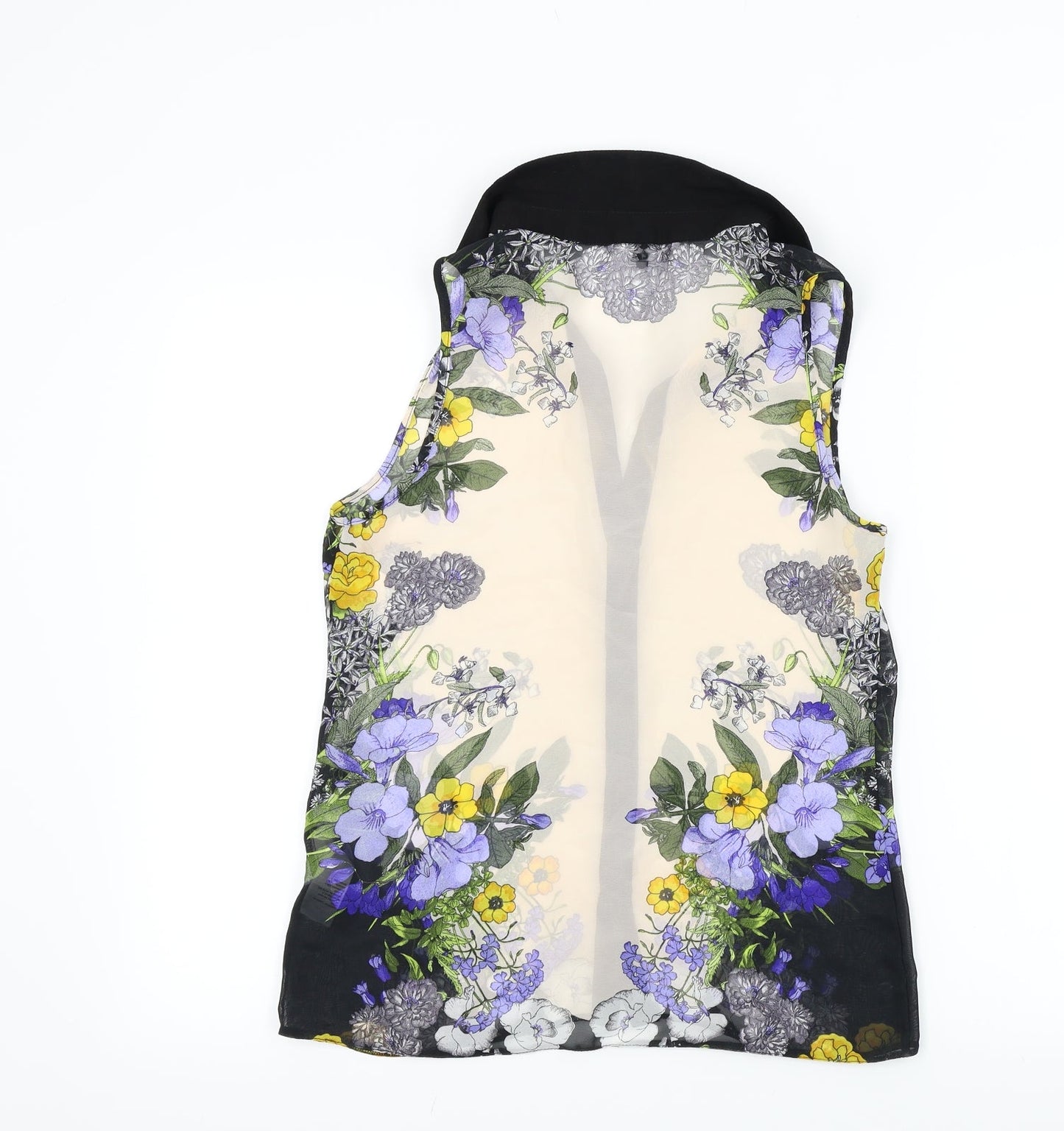 newlook Womens Ivory Floral  Basic Button-Up Size 8