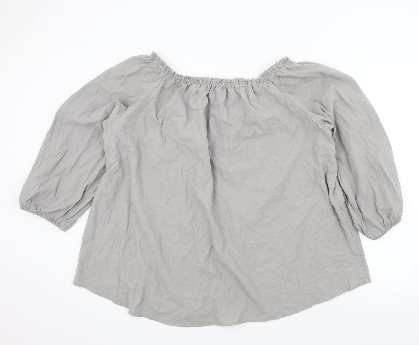 MissLook Womens Grey Colourblock  Basic Blouse Size 2XL