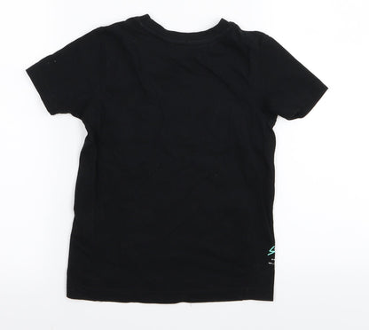 Asda George Girls Black   Basic T-Shirt Size 4-5 Years