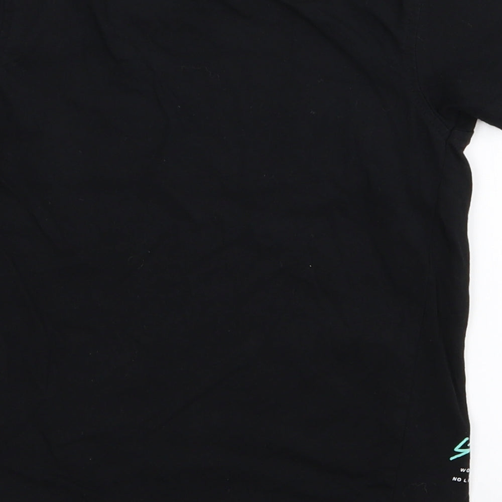 Asda George Girls Black   Basic T-Shirt Size 4-5 Years