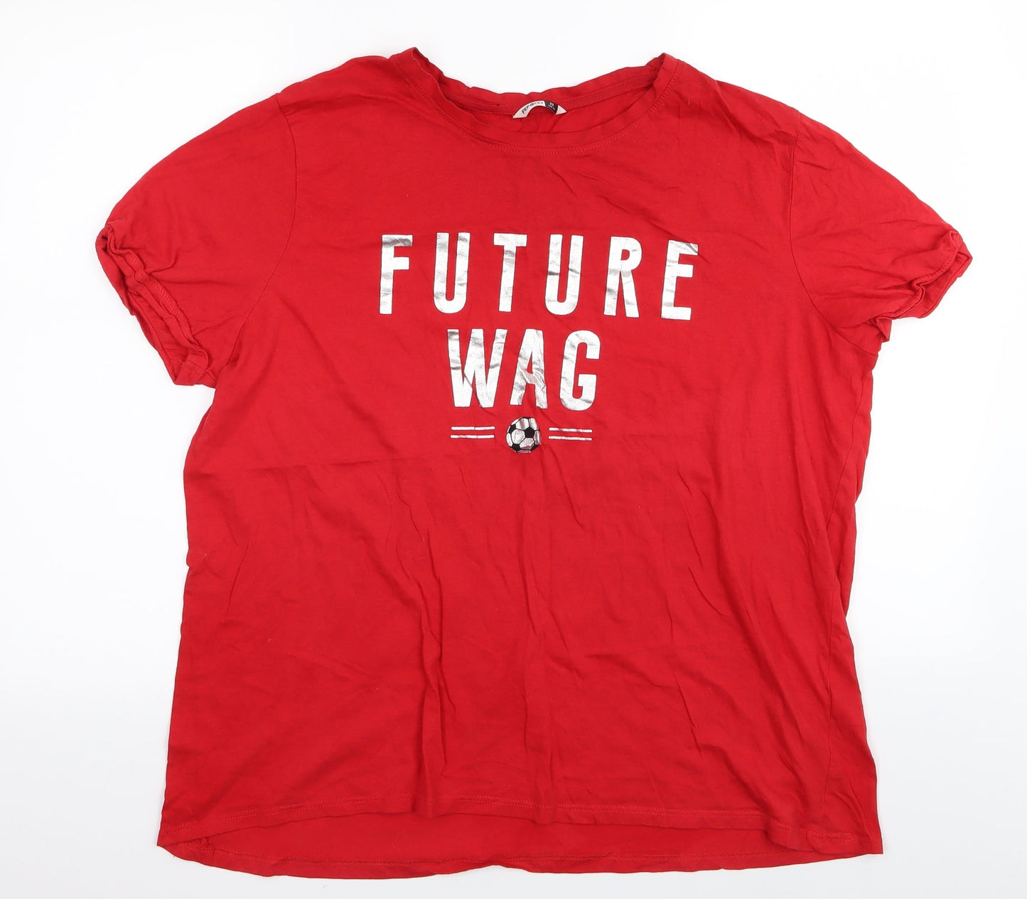 PEP&CO Womens Red   Basic T-Shirt Size 22