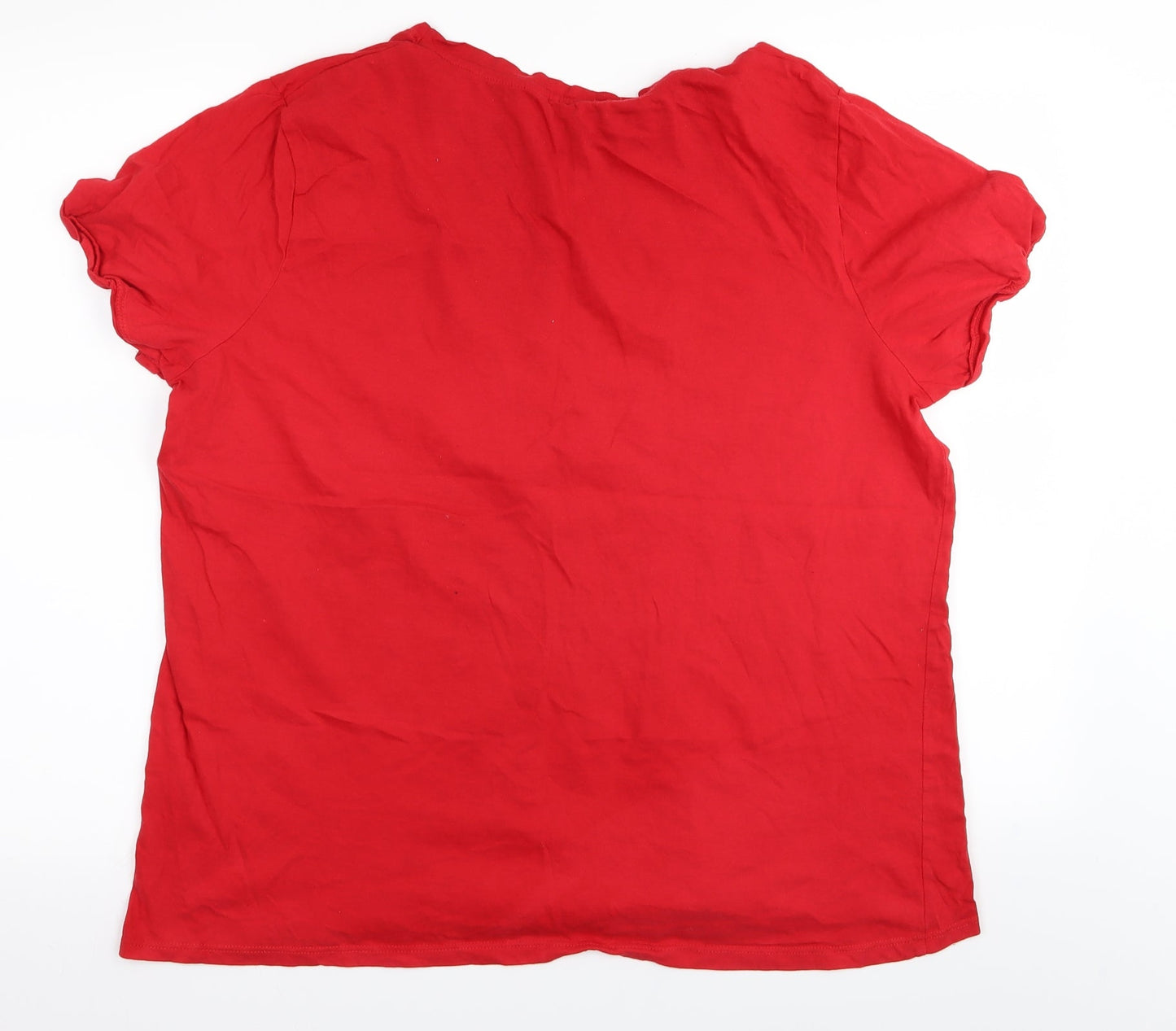 PEP&CO Womens Red   Basic T-Shirt Size 22