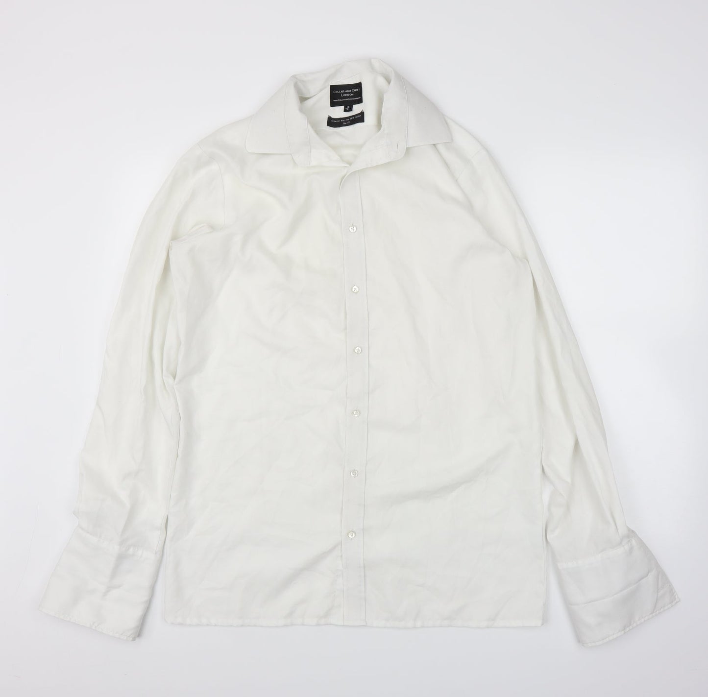 Collars and Cuffs Mens White    Button-Up Size 16