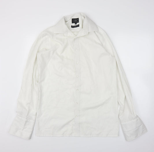 Collars and Cuffs Mens White    Button-Up Size 16