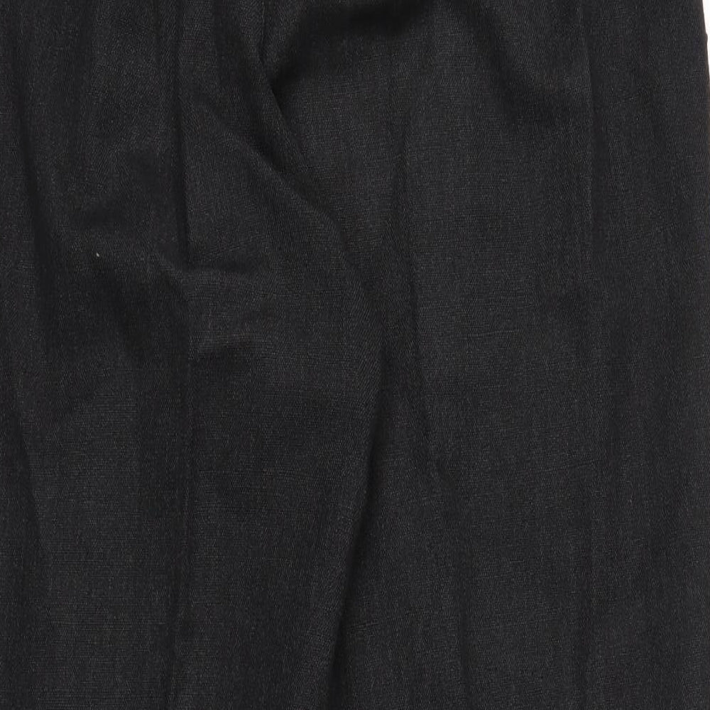 Preworn Womens Black  Canvas Capri Trousers Size L L24 in