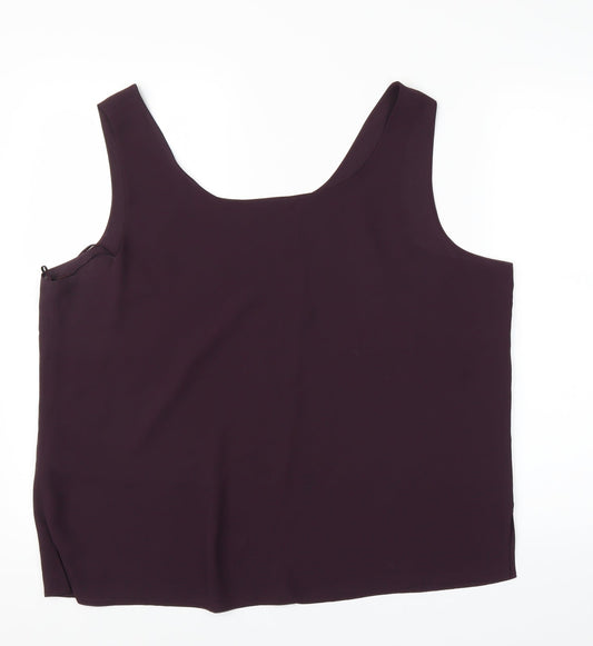 Preworn Womens Purple   Basic Blouse Size L