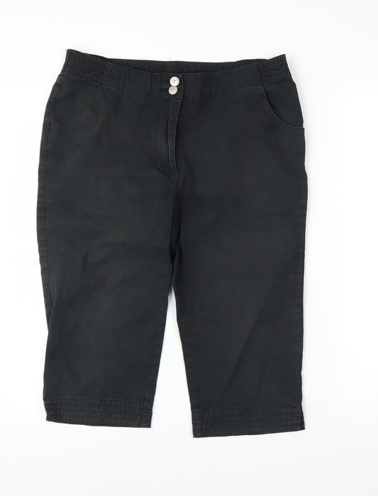 Emreco Womens Black   Capri Trousers Size 12