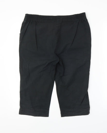Emreco Womens Black   Capri Trousers Size 12