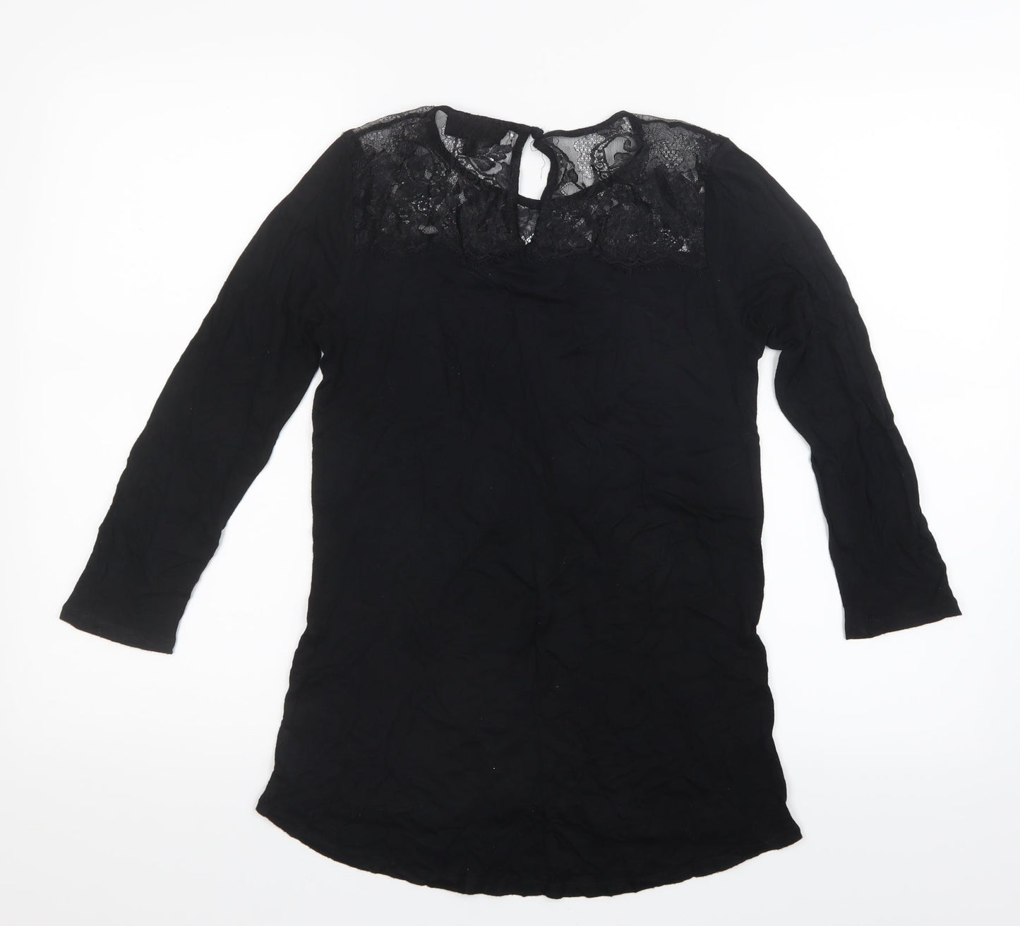 Warehouse Womens Black   Basic T-Shirt Size 10