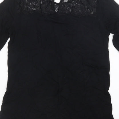 Preloved Warehouse Womens Black   Basic T-Shirt Size 10 - Label