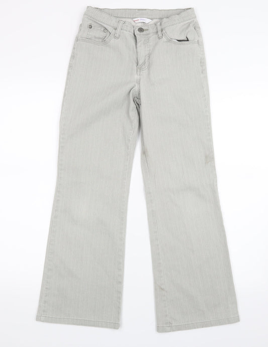 Papaya Womens Grey  Denim Straight Jeans Size 8 L23.5 in