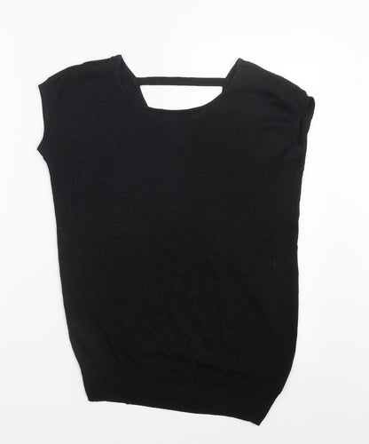 Preloved NEXT Womens Black  Knit Pullover Jumper Size 6 - Front