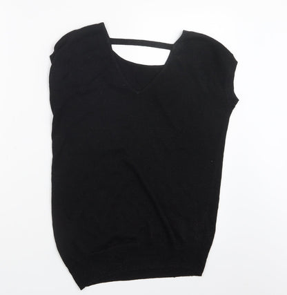 Preloved NEXT Womens Black  Knit Pullover Jumper Size 6 - Back