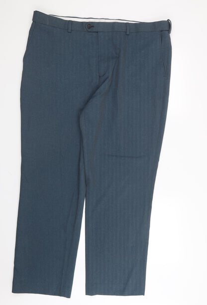 Preloved BHS Mens Blue   Trousers  Size 41 in L31 in - Front