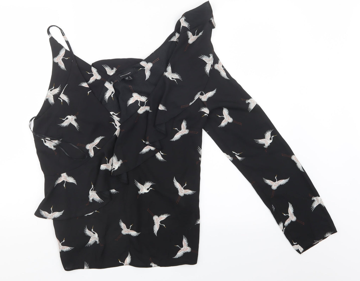 Atmosphere Womens Black Geometric  Basic Blouse Size 14