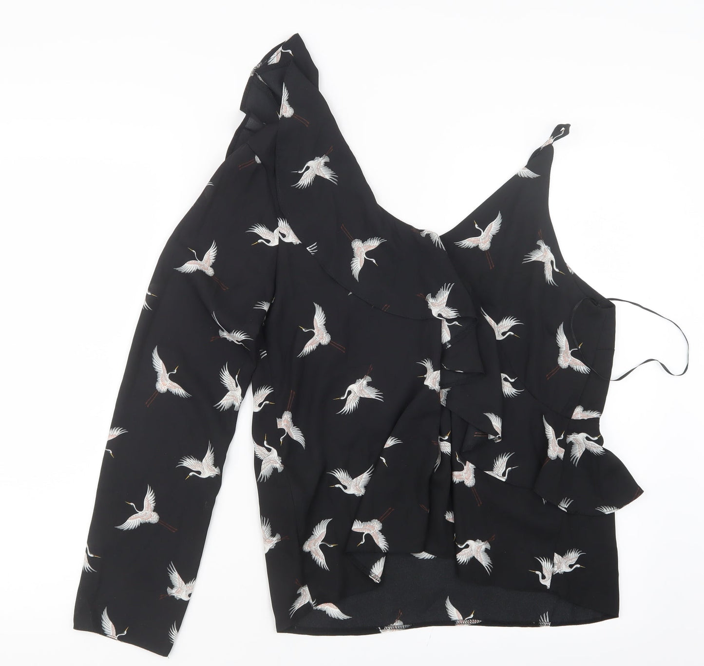 Atmosphere Womens Black Geometric  Basic Blouse Size 14