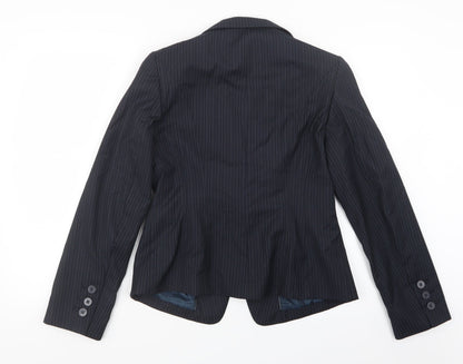 Preloved NEXT Womens Blue Striped  Jacket  Size 12 - Back
