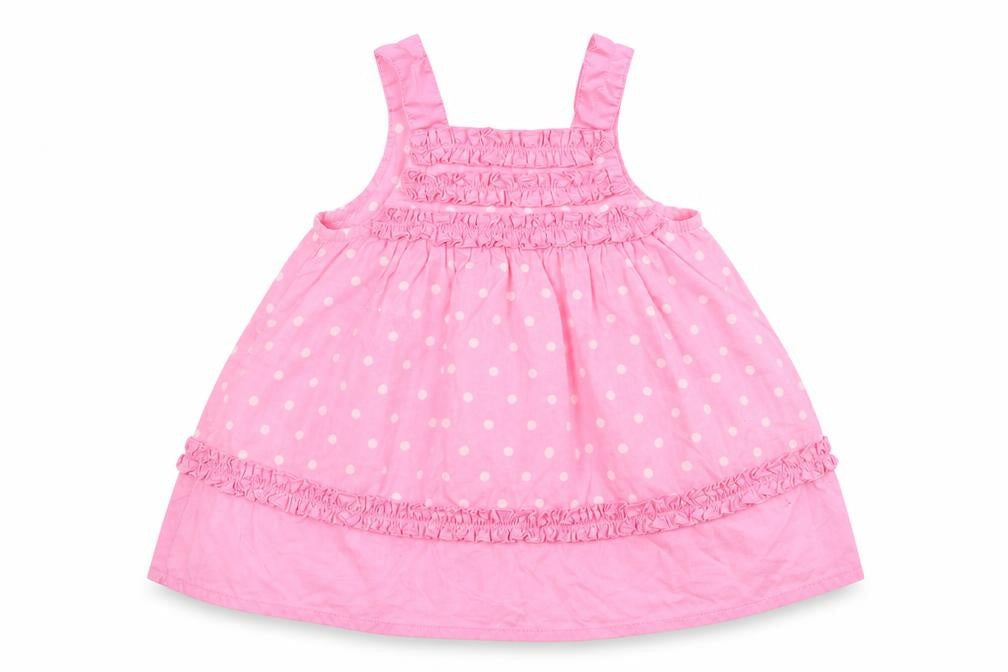 George Girls Pink Polka Dot  Fit & Flare  Size 0-3 Months