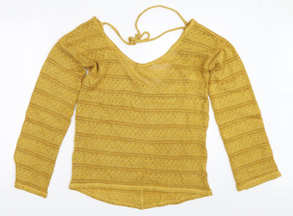 Preloved NEXT Womens Yellow   Pullover Jumper Size 10 - Front
