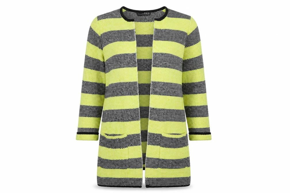 Atmosphere Womens Yellow Striped  Cardigan Jumper Size XS