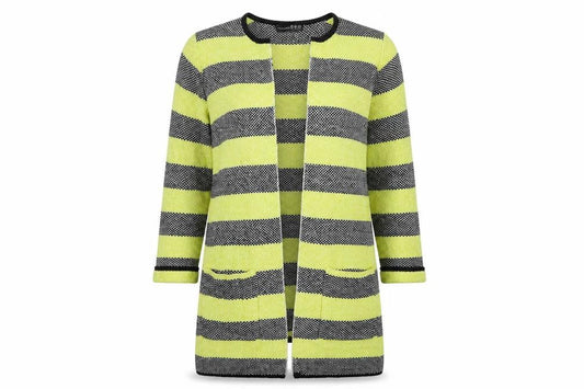 Atmosphere Womens Yellow Striped  Cardigan Jumper Size XS