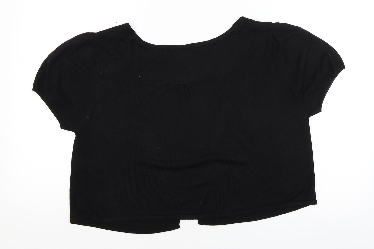 M&S Womens Black   Wrap Jumper Size 14