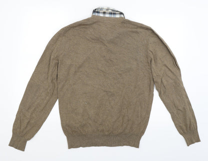 Preloved Peacocks Mens Brown   Pullover Jumper Size M - Back