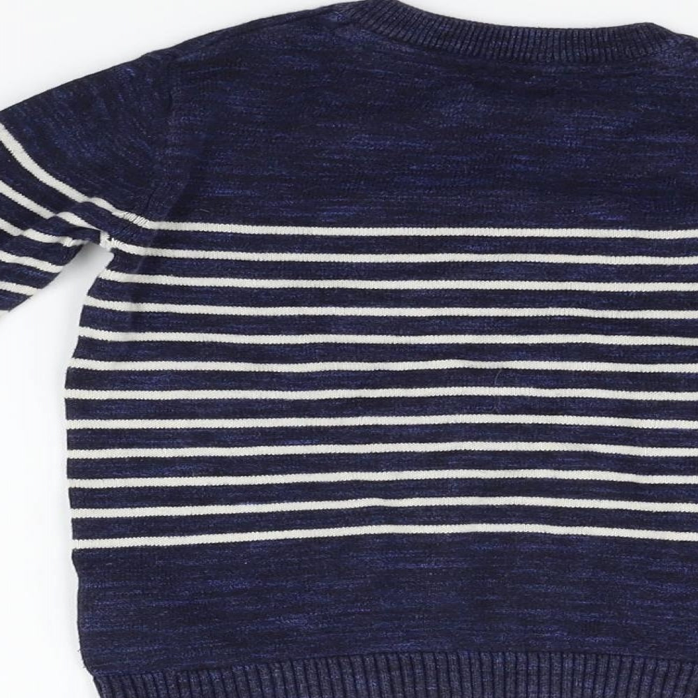 NEXT Boys Blue Striped  Pullover Jumper Size 3 Years