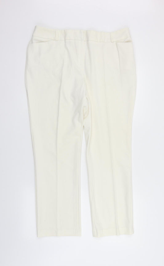la via Womens White   Trousers  Size 16 L25 in